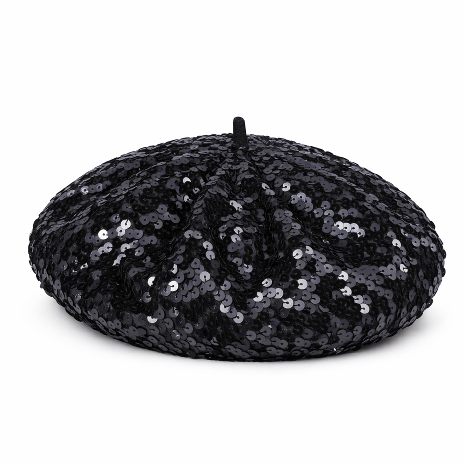 1 berretto da donna con paillettes scintillanti cappello da danza per ragazze festival party club costume divertente coda da sirena taglia unica