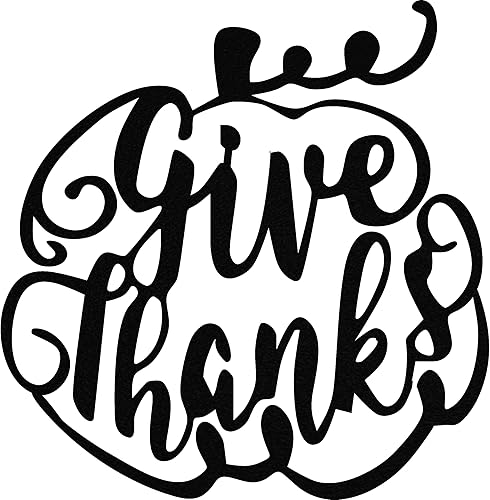 Miniatura 3 de Badger Steel USA Give Thanks Calabaza Metal Wall Art 180 x 180in color negro