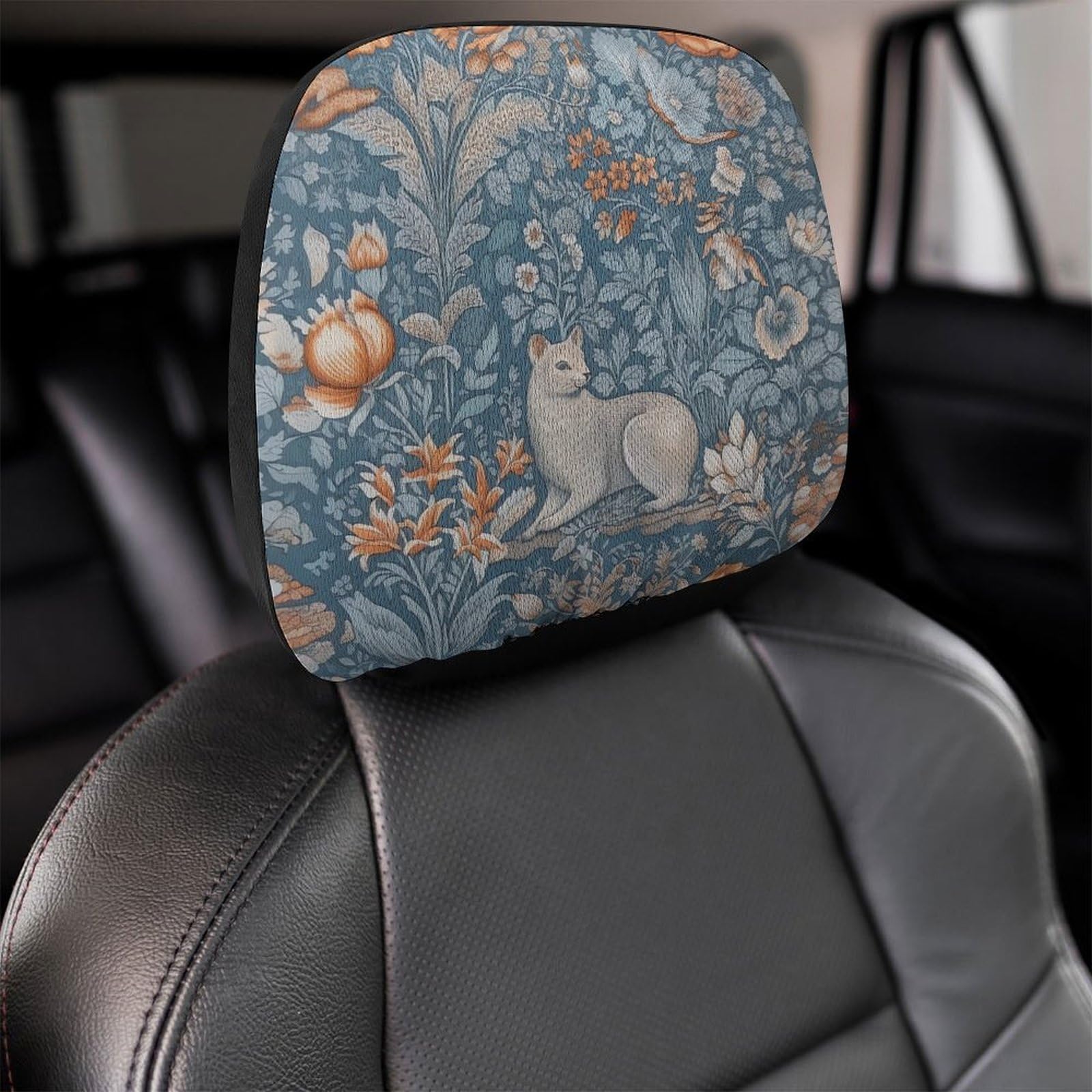 Autositz Kopfstützenbezug Mit Smiley-Blume - Verstellbar & Wiederverwendbar