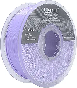 3D Printer Filament 1.75mm, Neatly & Strong 1.75mm Filament for 3D Printing, Accuracy +/- 0.02mm 1KG Spool(2.2lbs), ABS Light Purple 1KG