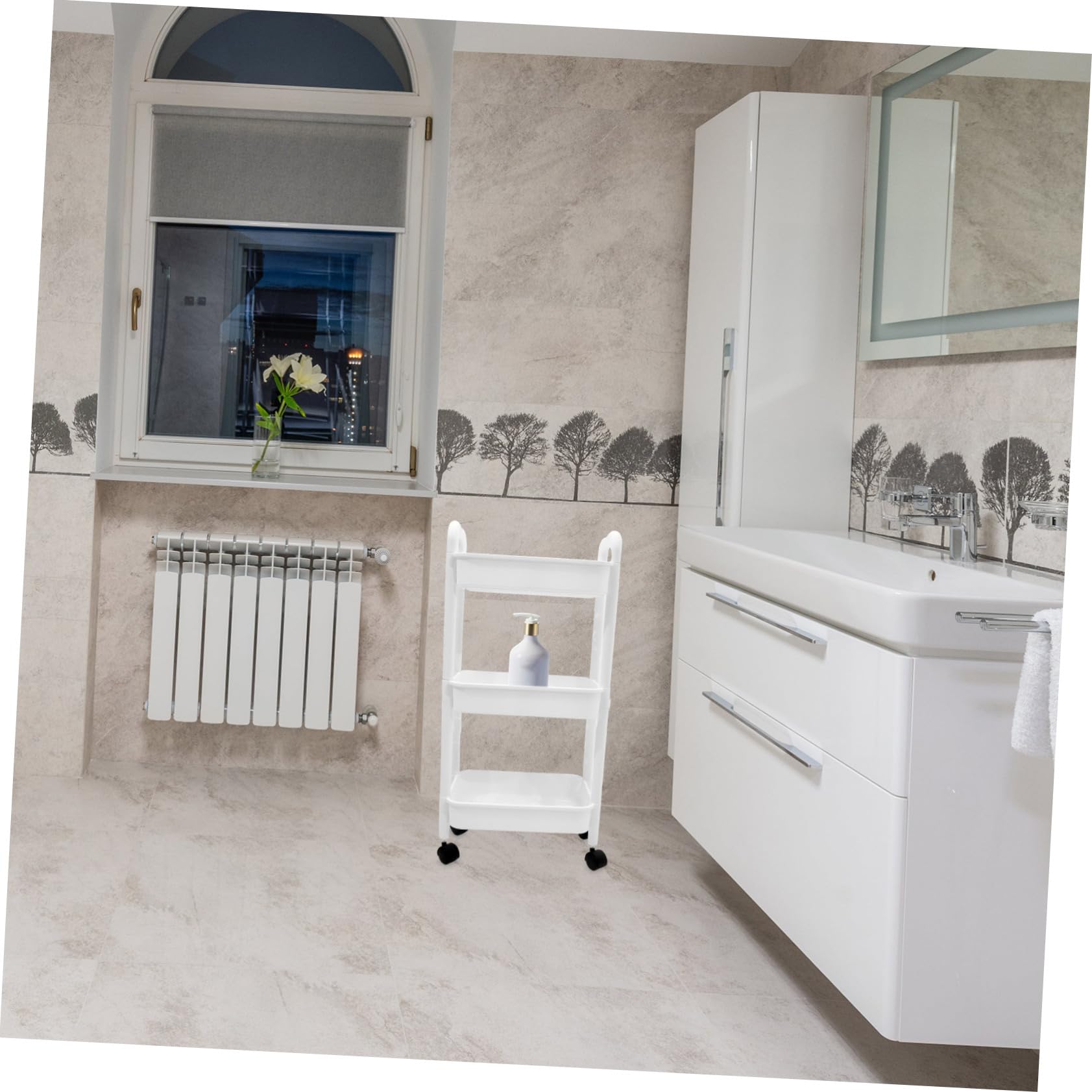 LIFKOME Carrito Organizador Rodante de Varios Niveles, Estantería Estrecha Multifuncional con Ruedas para Almacenamiento, Diseño Móvil y Resistente para Cocina y Baño