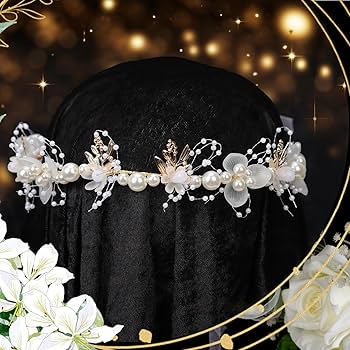 Amazon.com: NQEUEPN White Copper Wire Flower Girl Headband