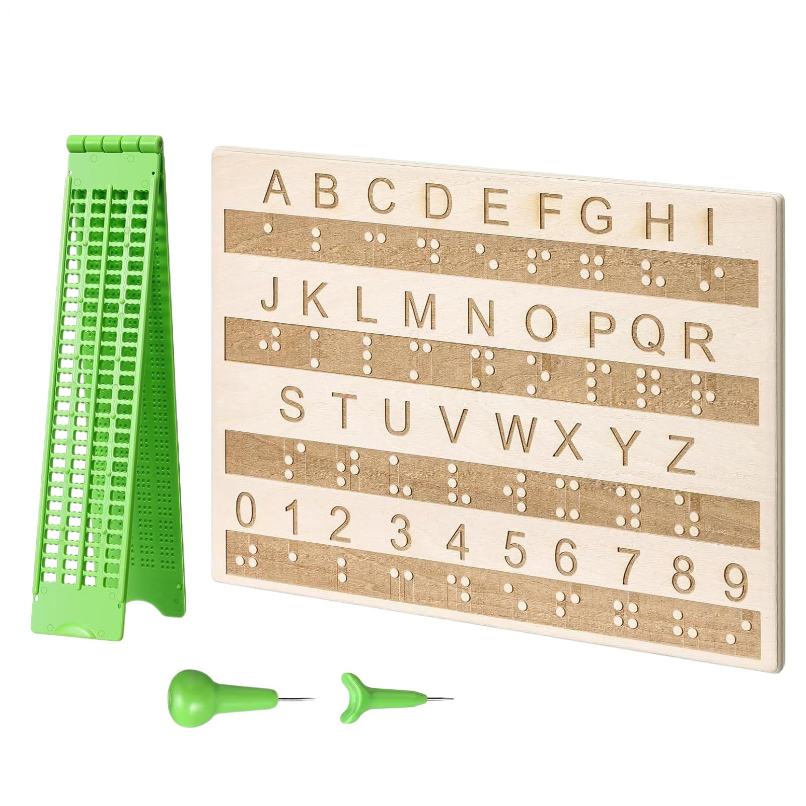Pizarra de Escritura Braille - 4 Líneas 28 Celdas Herramienta De Aprendizaje Para Discapacidad Visual | Pizarra De Práctica Braille Para Ciegos - Para Niños Adultos Estudiantes Maestros Escuelas Y