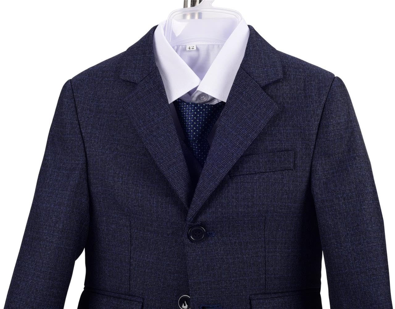 Lito Angels Trajes y Blazers Esmoquin Azul Ceremonia Boda Conjunto Elegantes con Chaqueta y Chaleco para Bebe y Niños Pequeños Talla 1-6 años