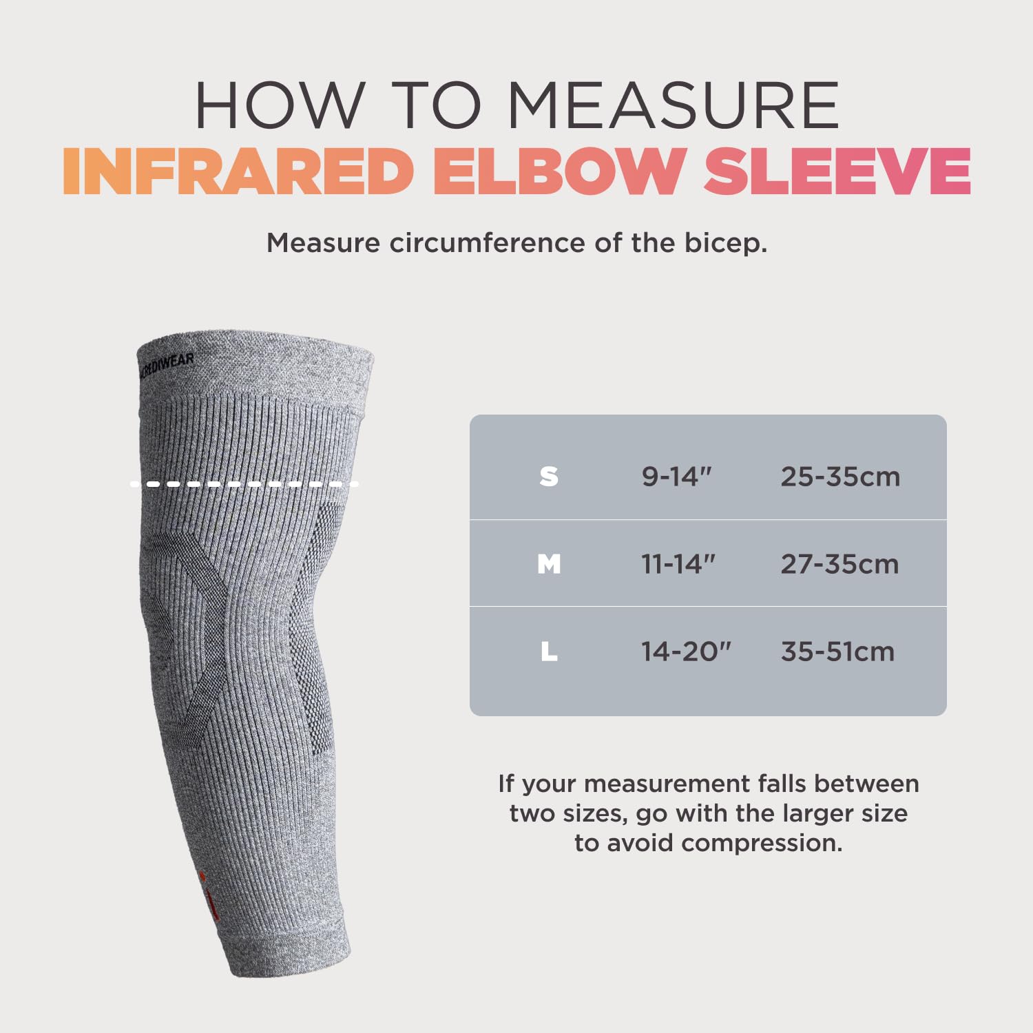 Incrediwear grigio-Supporto ortopedico per gomito, disponibile nelle taglie S/M e L grigio