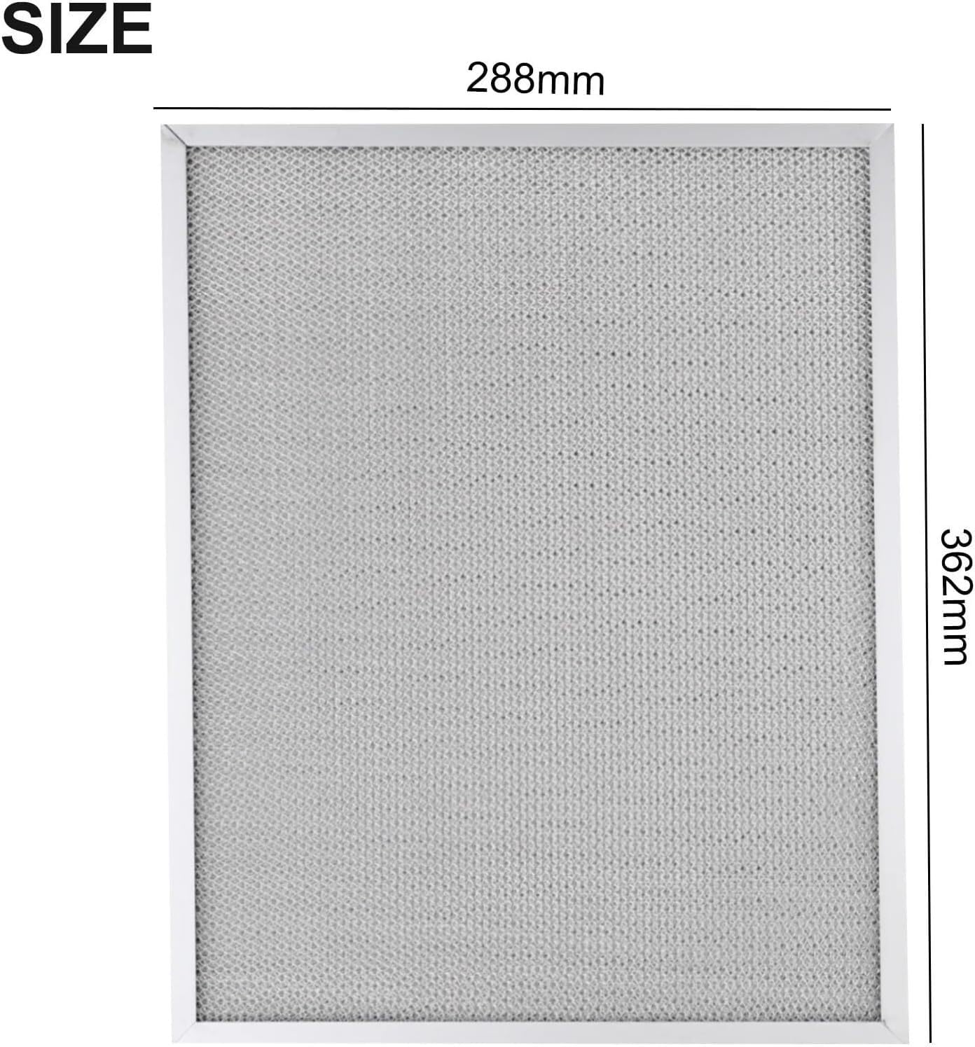 Reutilizables Filtro de Malla de Aluminio for Campana extractora - Paquete de 2