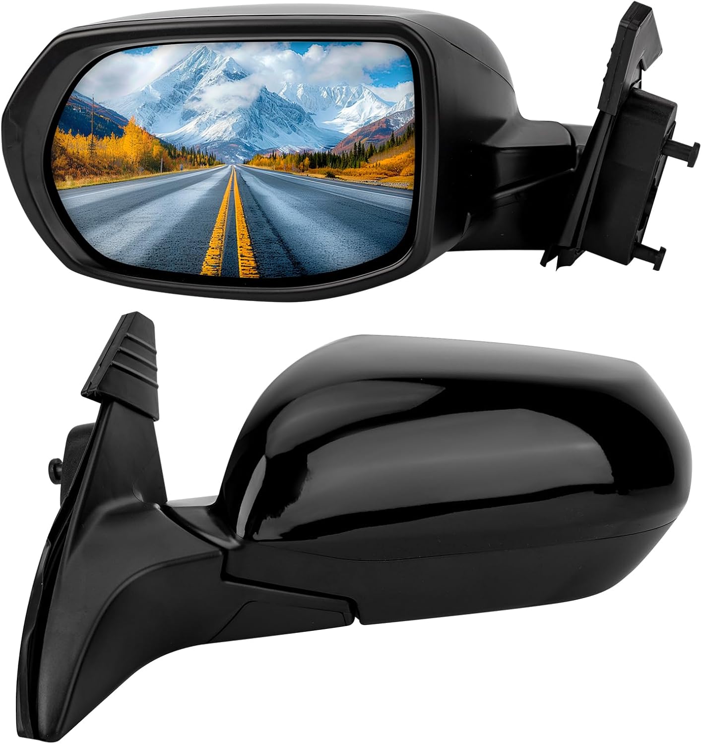 Left Driver Side Rear View Mirror Replacement for Honda HR-V HRV 2016-2022 - Rearview Mirrors Assembly with 6Pins, Electric Adjustment, Turn Signal Light, Heating, Pearl White