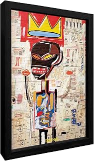 Framed Basquiat Wall Art, Basquiat Poster Jean Michel Basquiat Dinosaur King Animals Colorful Graffiti Canvas for Bedroom Living Room Decor Office(Type3,8x10in)