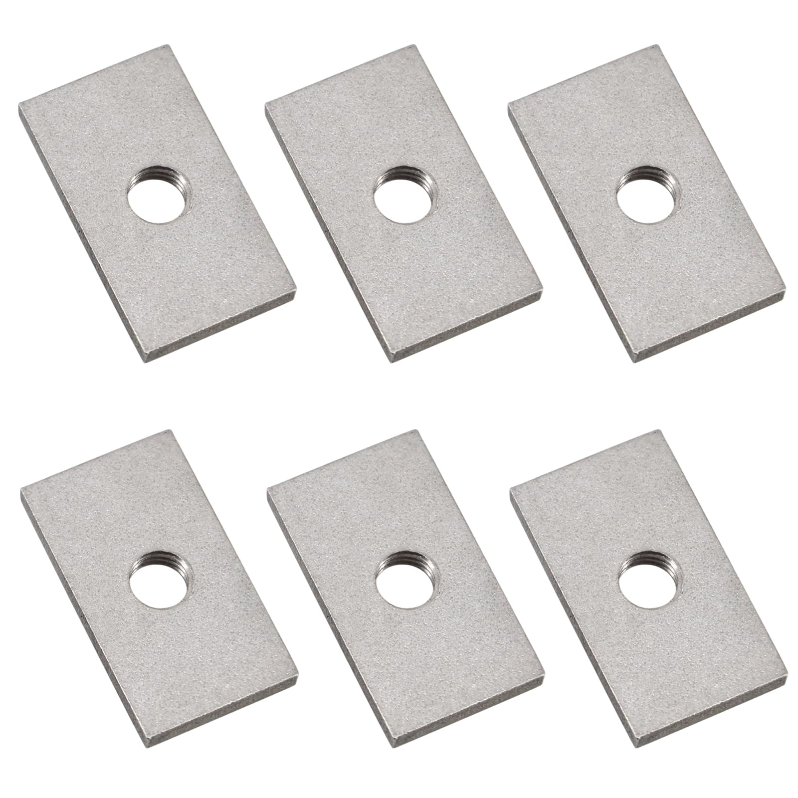 M12 Square Nuts 304 Stainless Steel Rectangular Nuts Thread Fasteners for Machinery Furniture Connector 40x20x5mm (6 Pack)