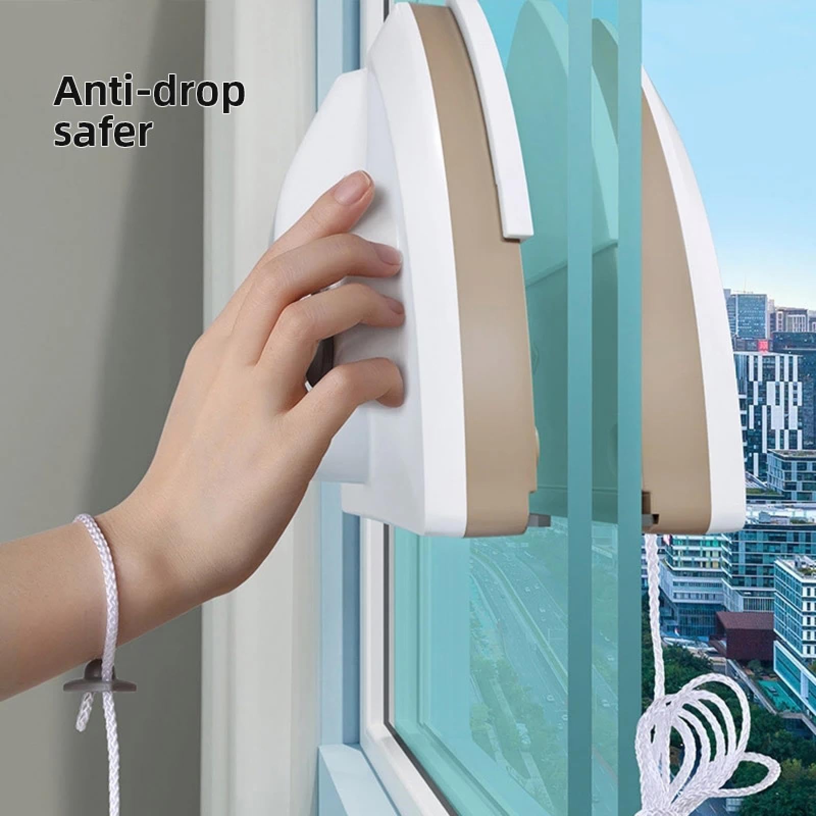 Magnetische Fensterreinigerbürste, doppelseitig, automatische Wasserentladung, Scheibenwischer, Glasfensterbürste, Reinigung, Haushaltswerkzeuge, Reinigung