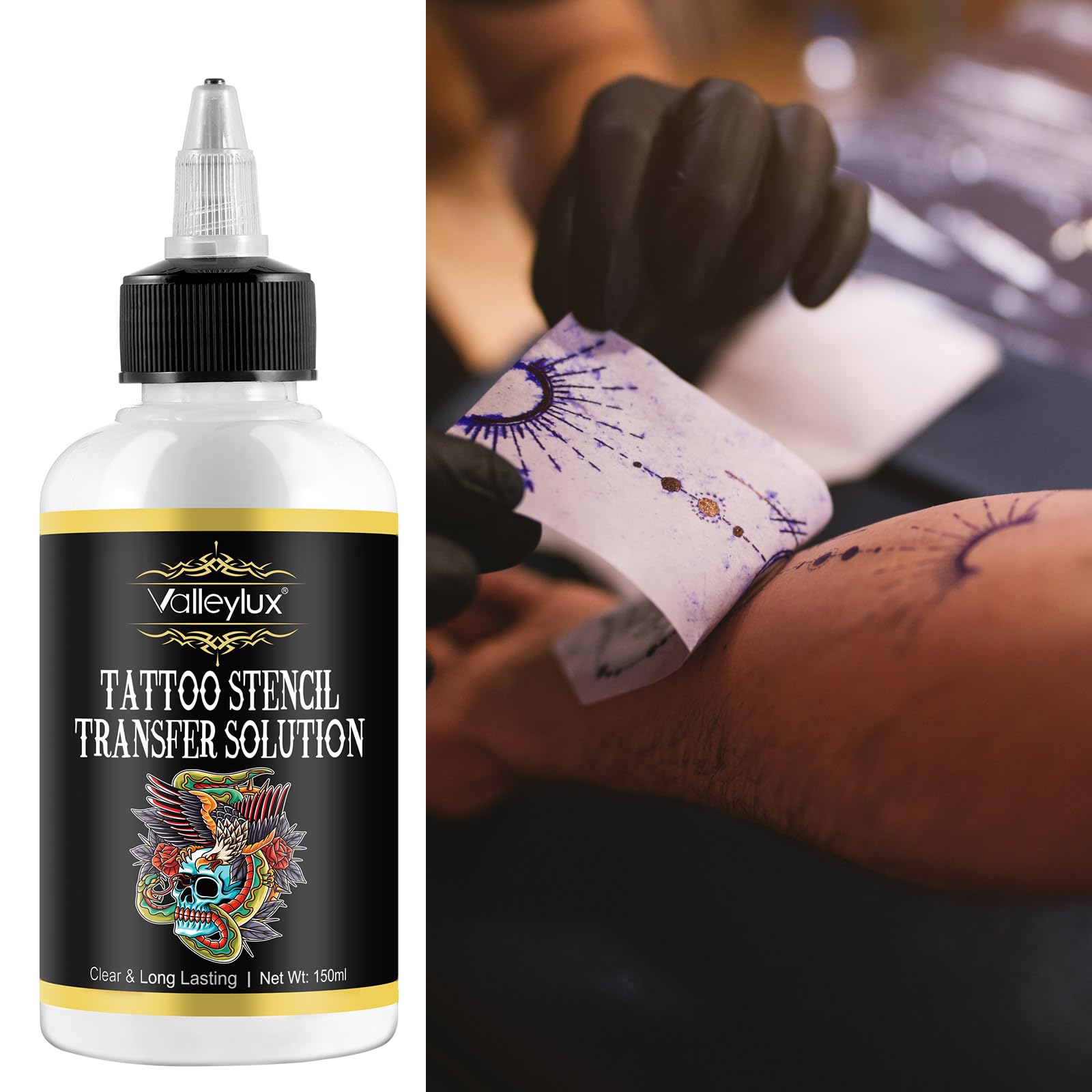 Tattoo Stencil Transfer Gel, 150 ml Tattoo-Schablonencreme für Papierklebezubehör, Fresh Stuff Tattoo-Schablone