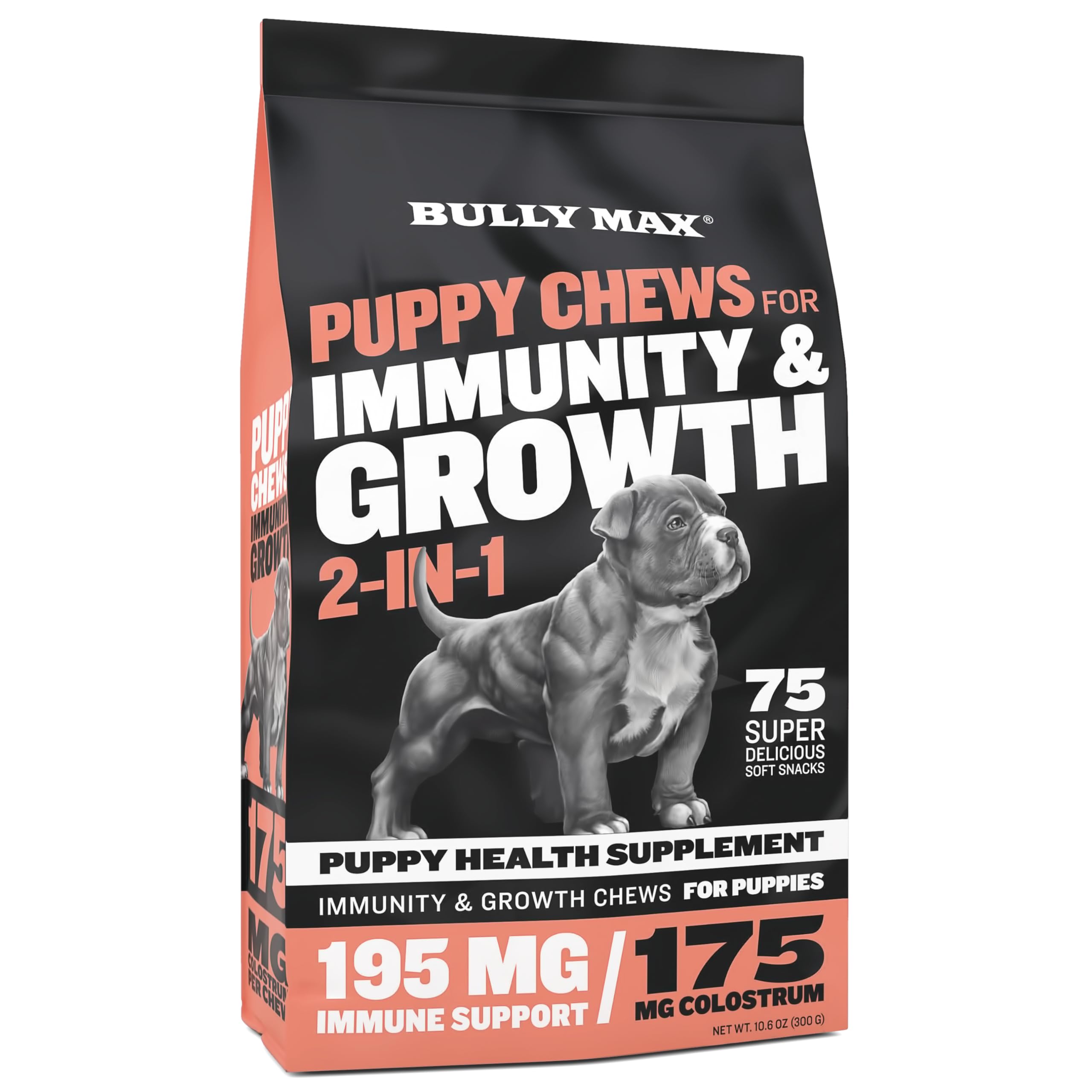 2-in-1 Puppy Treats Soft Chews for Immunity & Growth - Dog Vitamins & Supplements - Essential Multivitamin Food Topper for Health & Immune Support - Small, Medium & Large Breed Puppies
