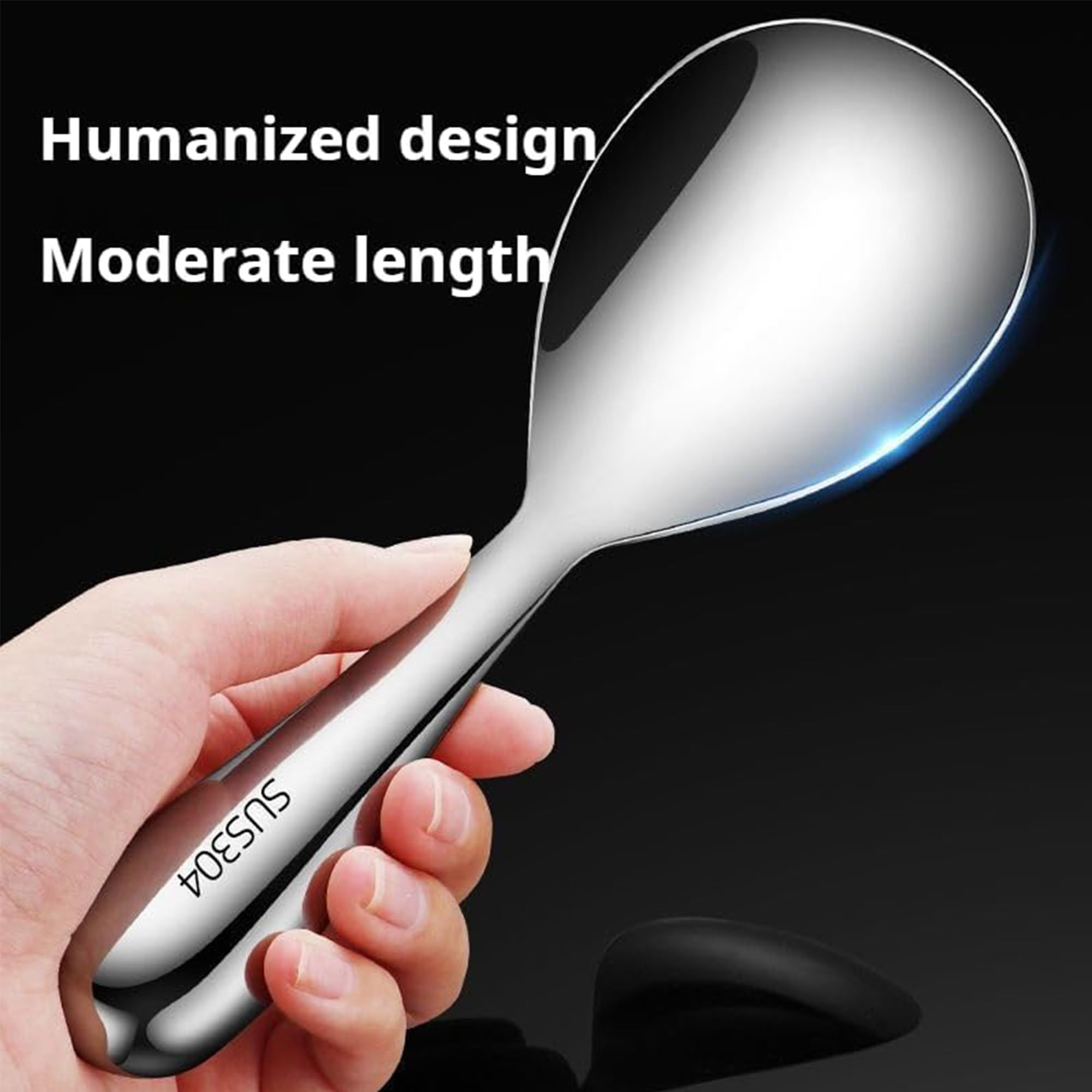 Stainless Steel Rice Spoons - Durable & Nonstick -3