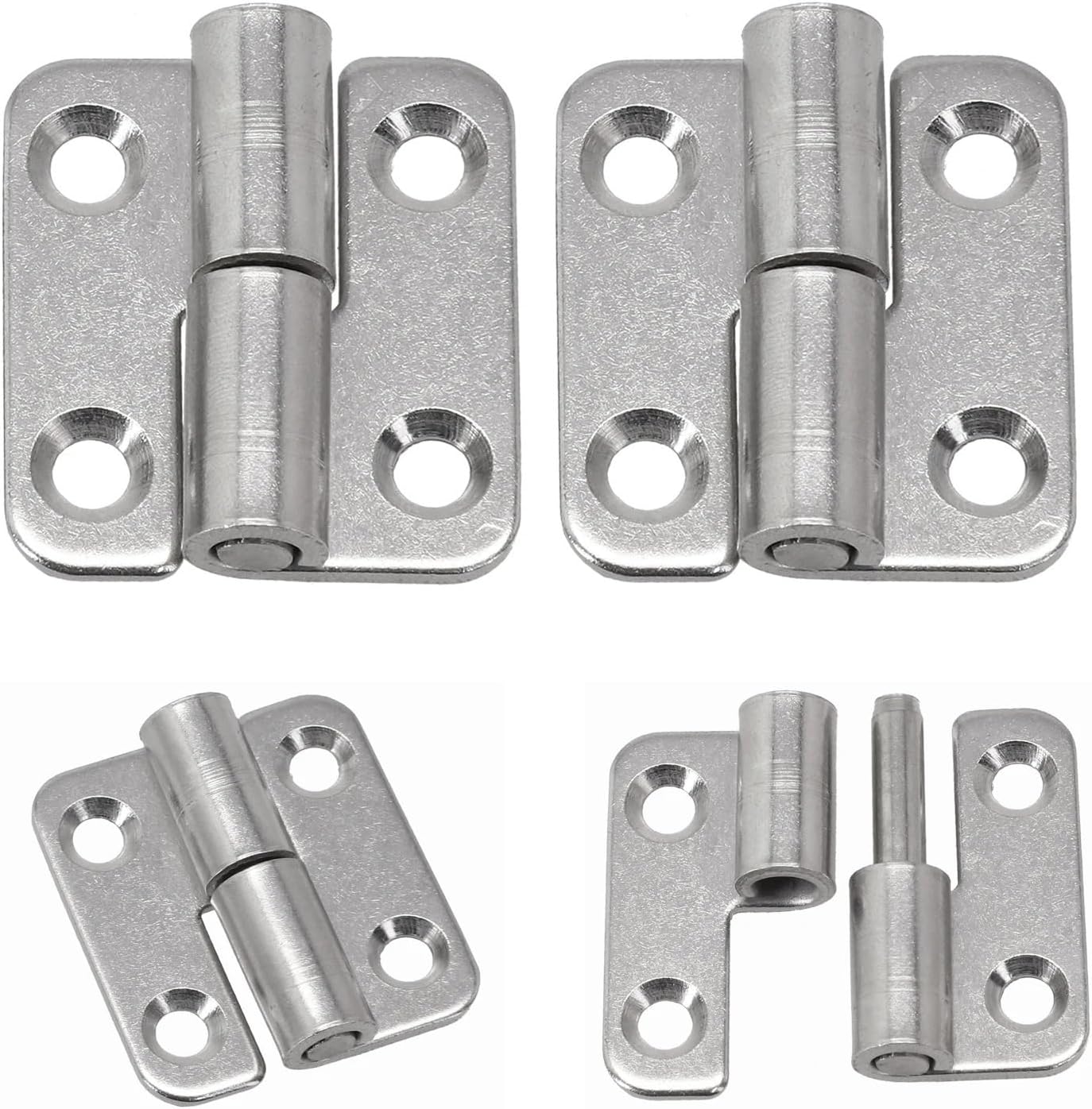 Detachable Hinge Slip Joint Flag Lift Off Door Hinge Stainless Steel Heavy Door Connector Flat Hinge Furniture Hardware(Right)