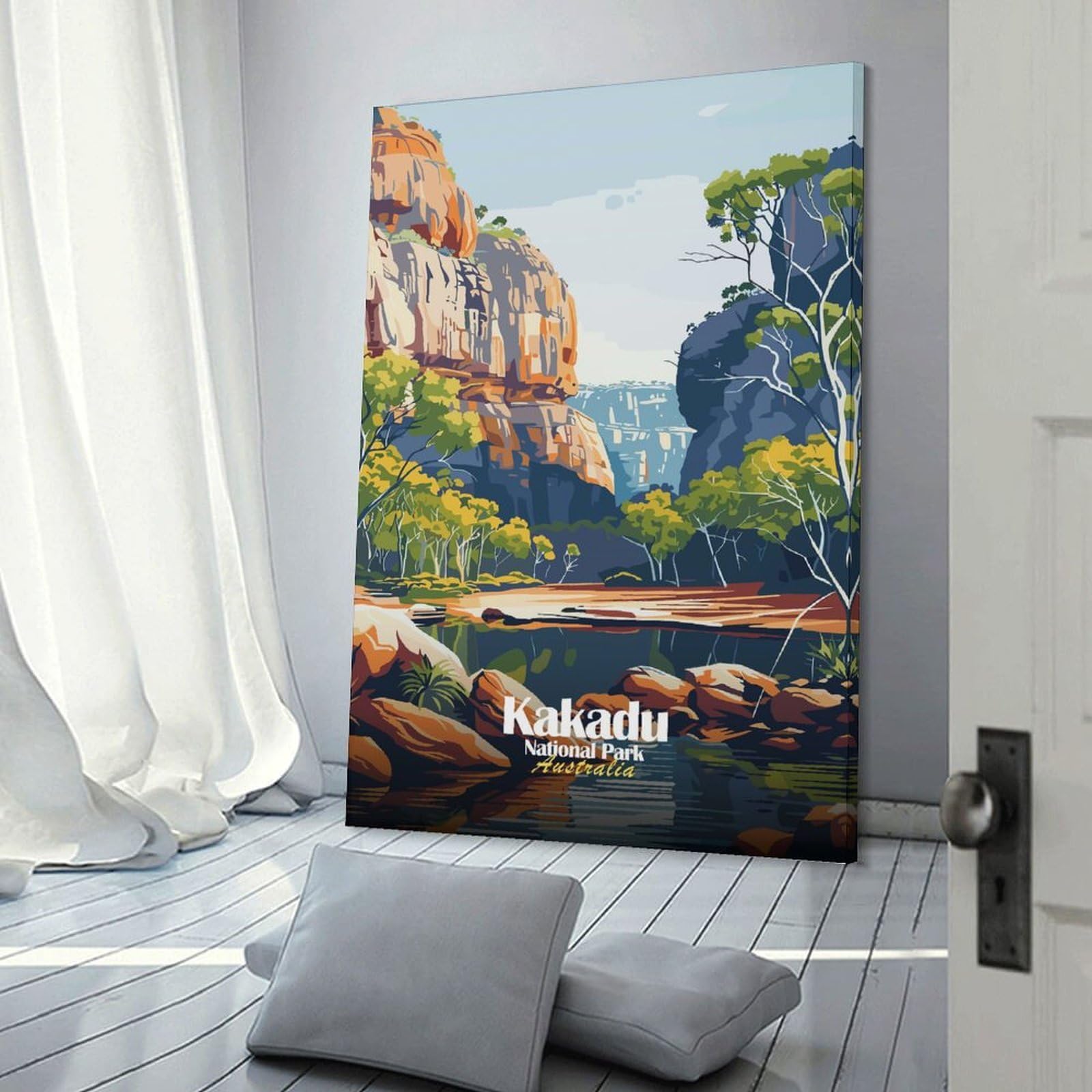 Junmoney Kakadu National Park Australia Landscape Home Decor Wall Art, 20x30inch(50x75cm), for Work Areas, Reading Rooms Or Studios, An Interior Accent for Desk Areas
