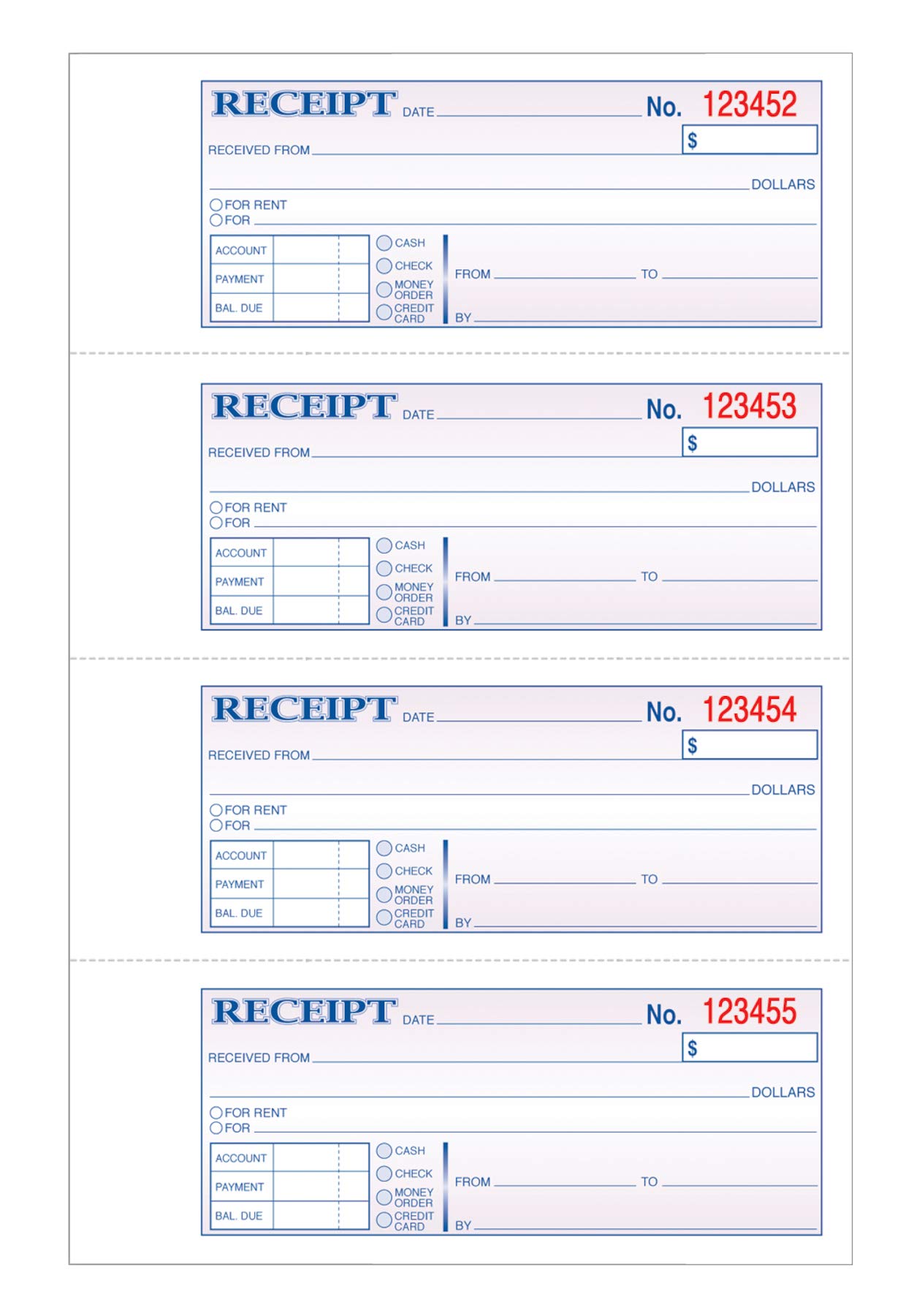 TOPS Geld-/Miet-Beleg 2-teilig selbstdurchschreibend 200 Sets pro Buch (46806)