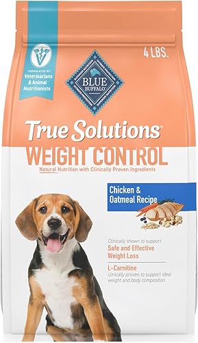 Blue Buffalo True Solutions Alimento seco natural para control de peso para perros adultos, con pollo, bolsa de 4 libras