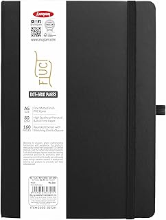 Anupam Fluct A5 Bullet Dotted Journal | 160 Pages 80gsm | Matte Finish PVC Cover Notebook | pH Neutral & Acid Free Paper |... Price In India