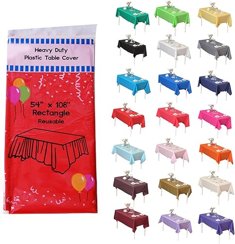 Evershine - Mantel de plástico resistente (reutilizable, 12 unidades)