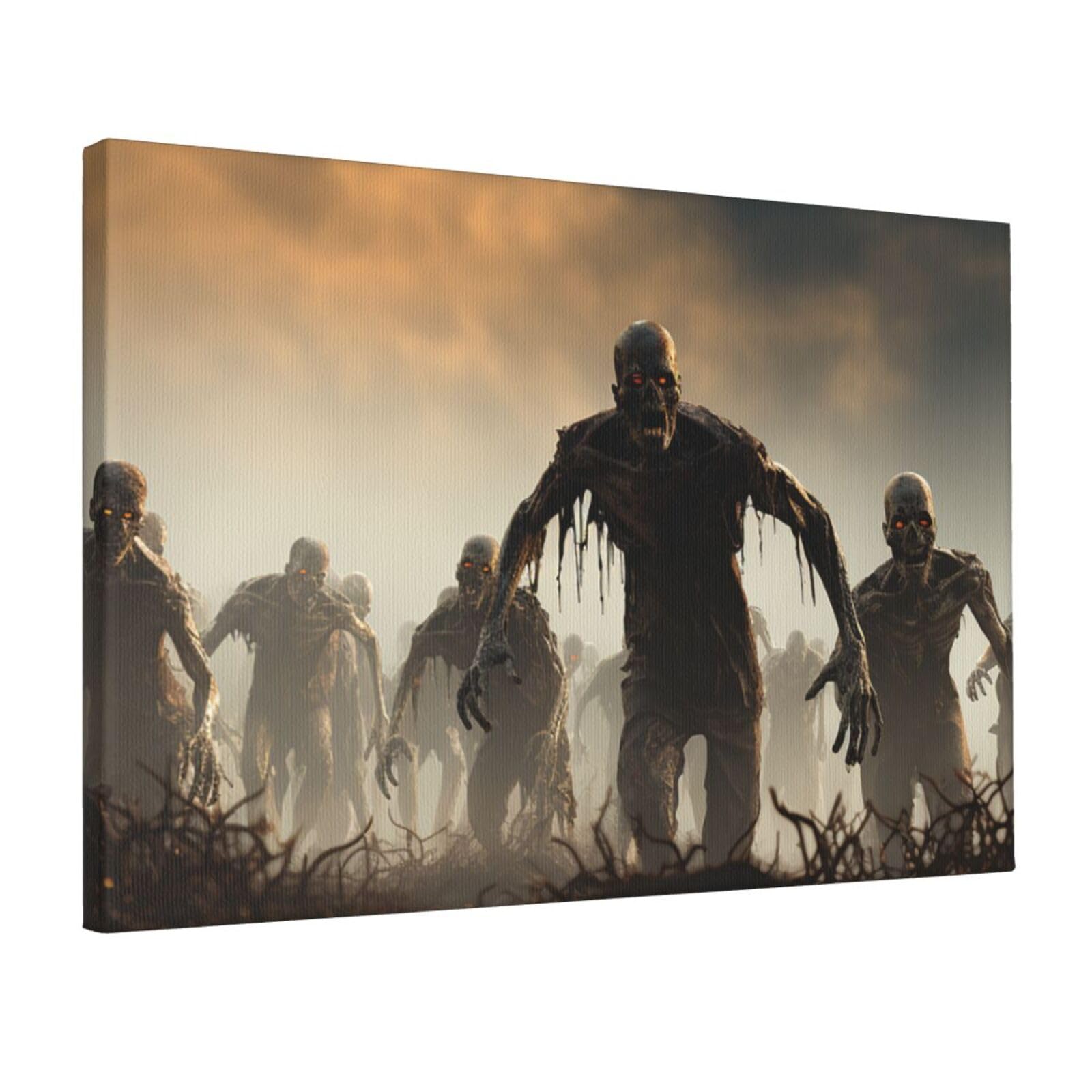 Toile murale zombies moderne format carré 40,6 cm pour cuisine - 8
