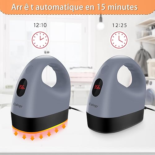 Miniatura 5 de Calogy Mini prensa de calor, máquina de transferencia de calor, control de temperatura constante, base de seguridad aislada, se adapta a