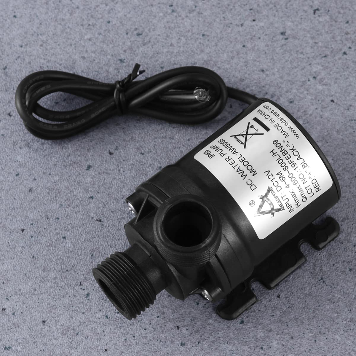 UEETEK Pompe Submersible de DC 12V 800L/H 5M pour Fontaine Piscine système de Circulation Solaire système de Circulation