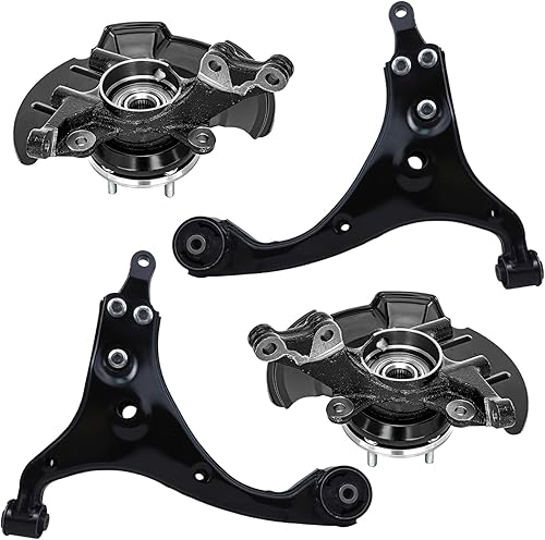 Miniatura 210 de Detroit Axle - Kit de 4 brazos de control delanteros para Chrysler 300 Dodge Challenger Charger Magnum, 2 brazos de control delantero inferiores con