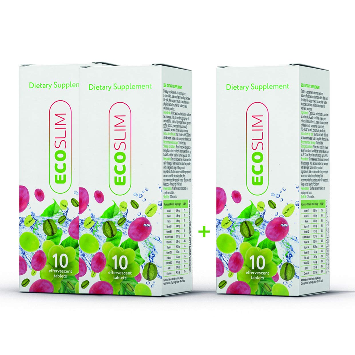 Eco Slim 2+1 + Free Canteen – Dietary Supplement – Fat-Burning Supplement - by Dorivit B.V.