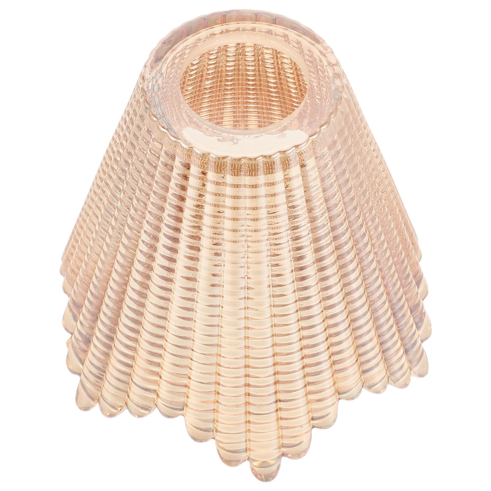 Kegelförmiger Ersatz Glaslampenschirm 15, 5x13, 5 CM Braun, 1.65 Fitter