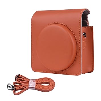 Layfoxz Portable Instant Camera Case Carry Bag PU Leather with Shoulder Strap Compatible with Fujifilm Fuji SQ1 Instant Camera