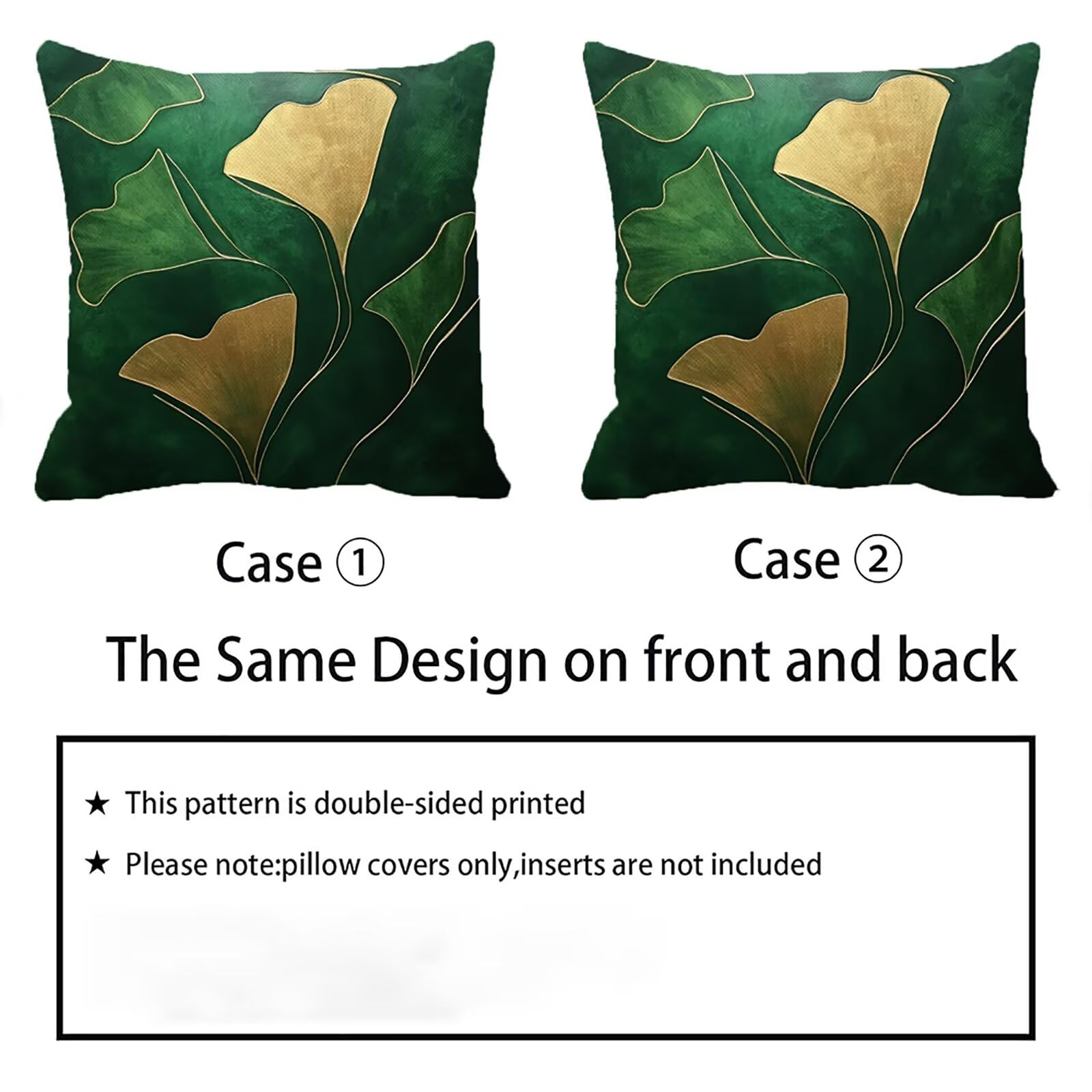 Federe Cuscini Divano 65x65 cm Verde Cuscino Divano Velluto Decorativo Set da 2, con Cerniera Oro Cuscini da Esterno Impermeabili Federa Cuscino per Divani Camera de Letto Soggiorno Auto dj-710