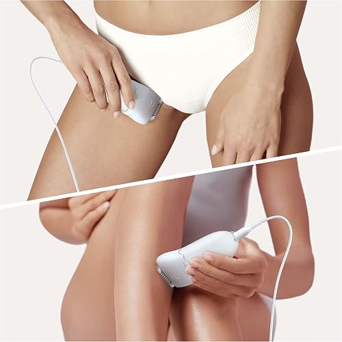 Braun Silk-épil 5, Depilatore Donna, Epilatore Elettrico Donna Adatto ai Contorni Difficili, con Impostazione della Velocità, Epilazione confortevole, Idea Regalo, 5-505 Bianco e Viola - 2