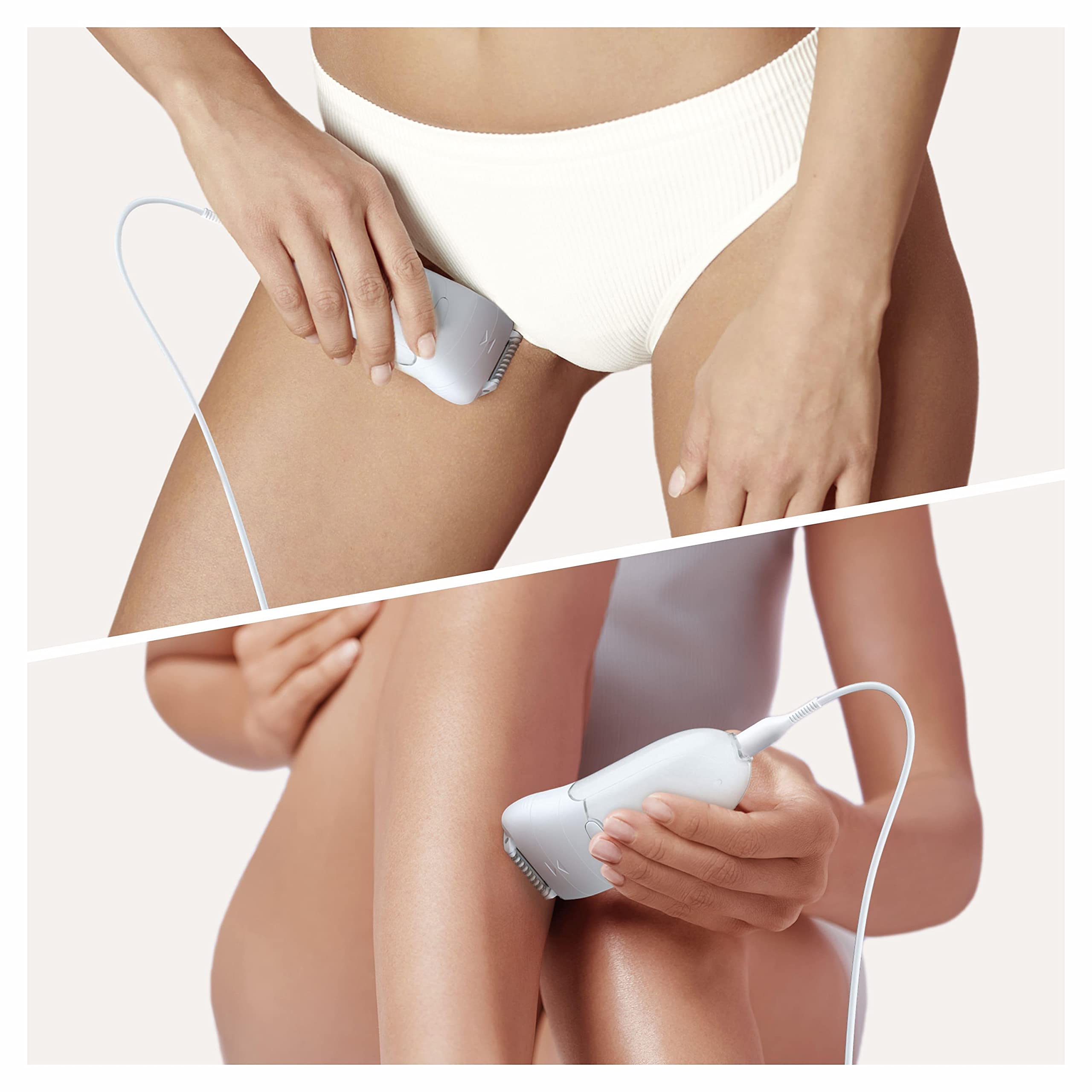 Braun Silk-épil 5, damski depilator, nadaje się do trudnych konturów, z regulacją prędkości, wygodne usuwanie włosów, pomysł na prezent, 5-505 biały i fioletowy