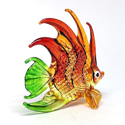 Miniatura 3 de ZOOCRAFT Acuario Artesanía Tailandesa Coleccionable Mini Figura De Peces De Vidrio Soplado A Mano Decoración