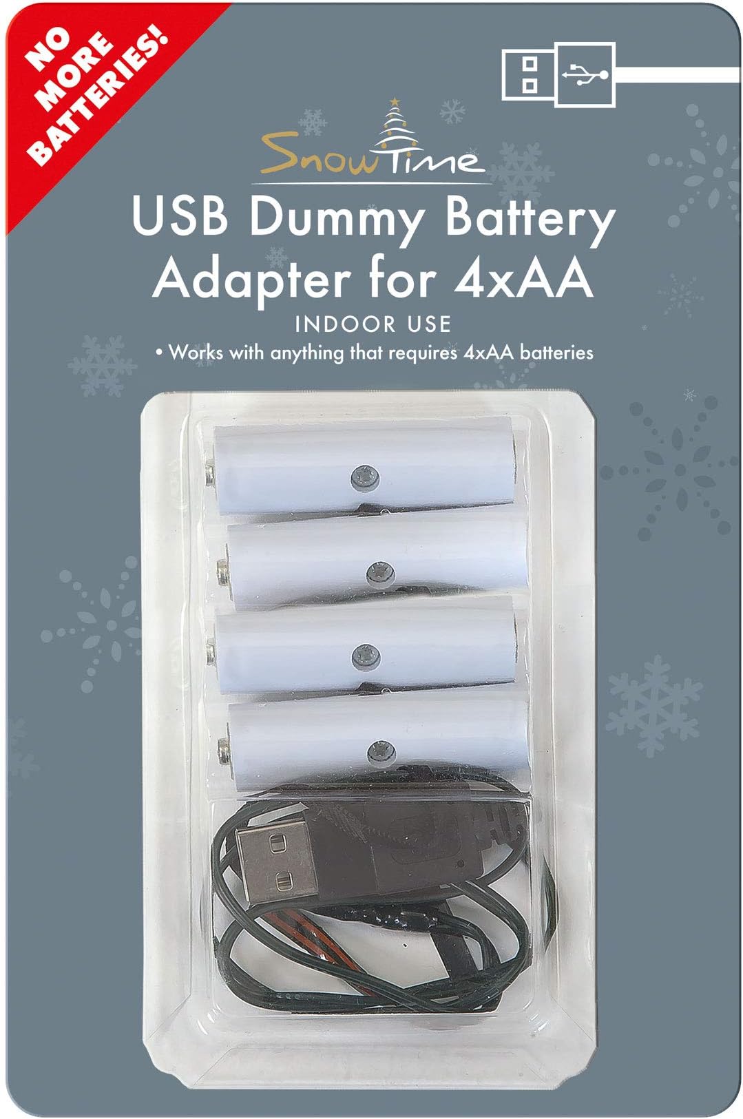 Snowtime 4x AA Battery Eliminator USB Power Converter