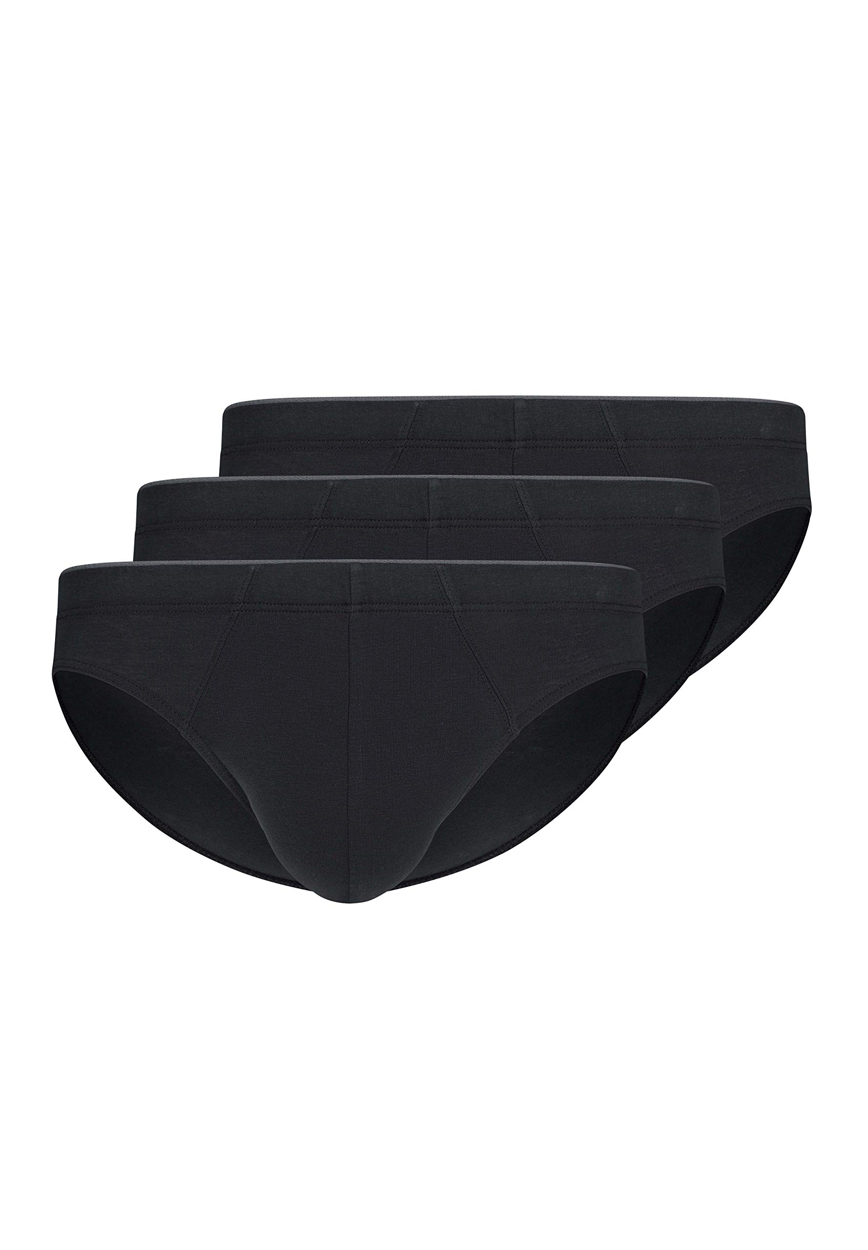 Huber Men's Herren Just Comfort Herren Brasil Slip 3er Pack Boxer Briefs Not Applicable, Black (Schwarz 7665), Large