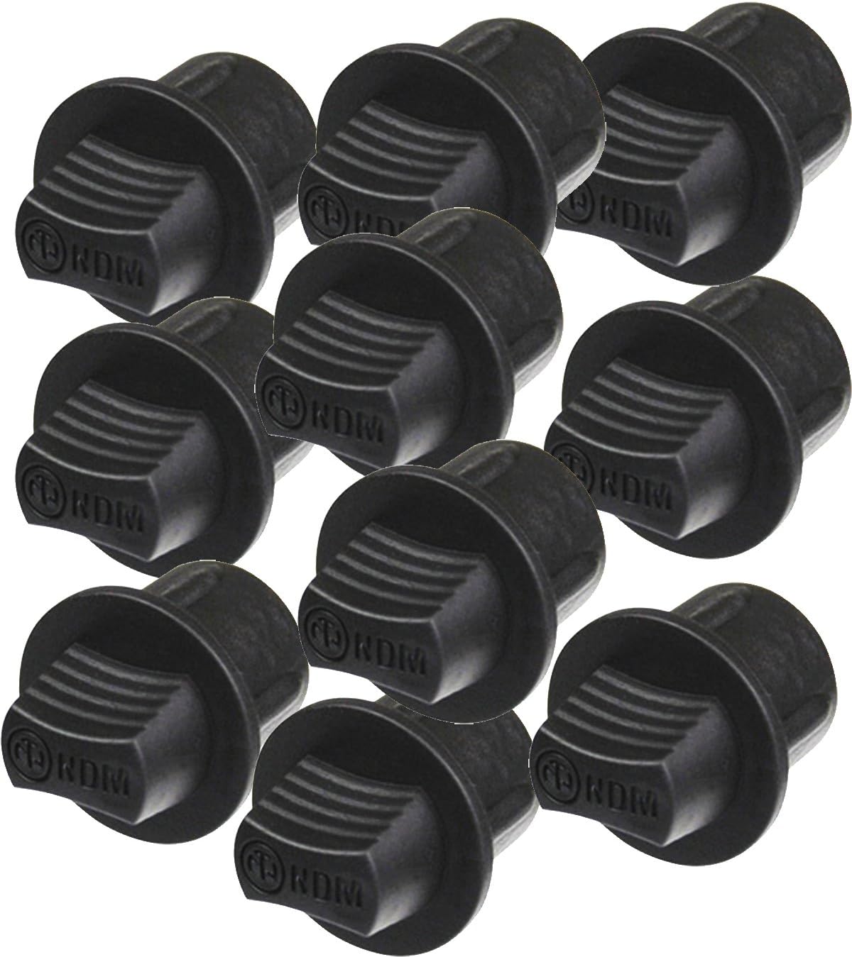 Neutrik XLR Connector, Male-to-Female, 3-Pin, Black, Indoor Use, Pack of 10