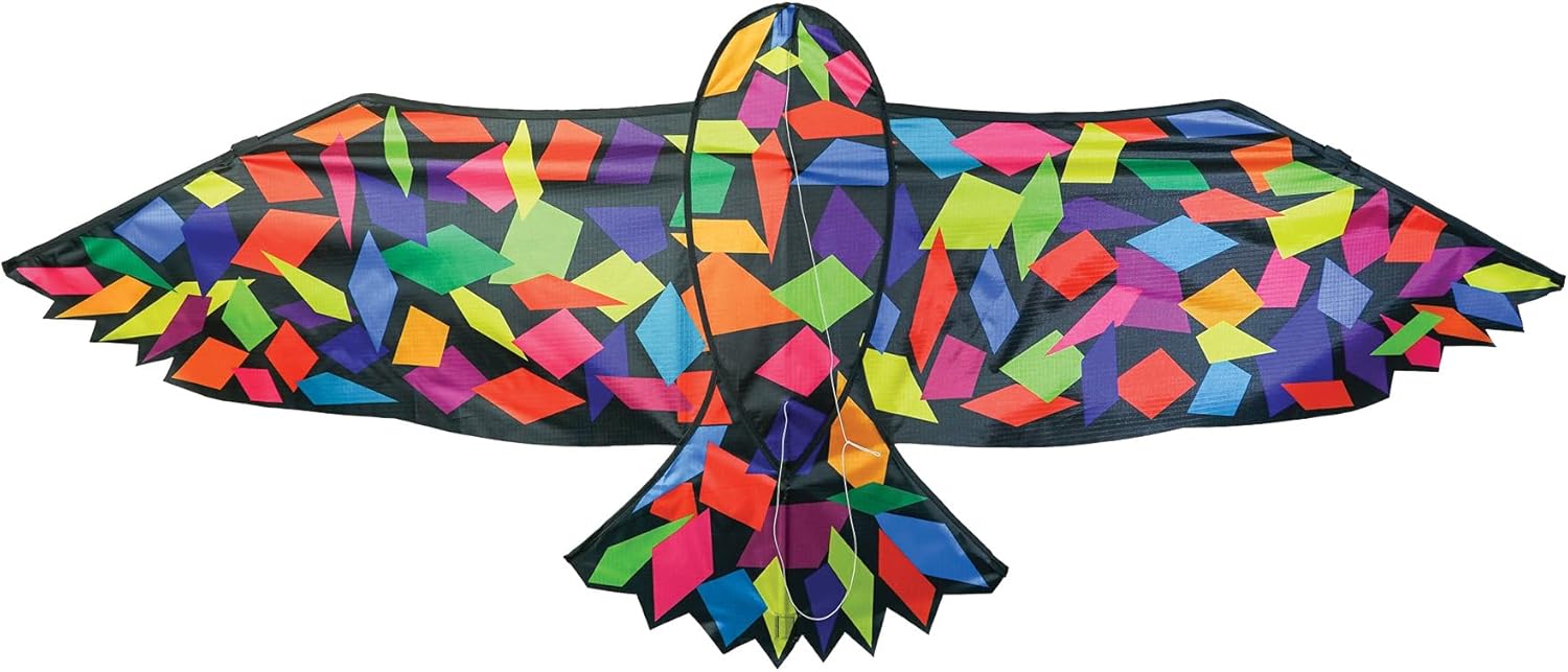 In the Breeze 3378 — 70-inch Blue Seabird Kite — Colorful, Easy-Flying, Single-Line Bird Kite; Kite Line Included…