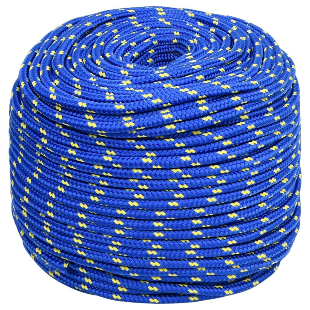vidaXL Boat Rope Anchor Line Braided Cord UV Resistant Ship Marine Yacht Coil Rope Abrasion Resistant for Sailing Blue 6 mm 50 m Polypropylene โ image 1