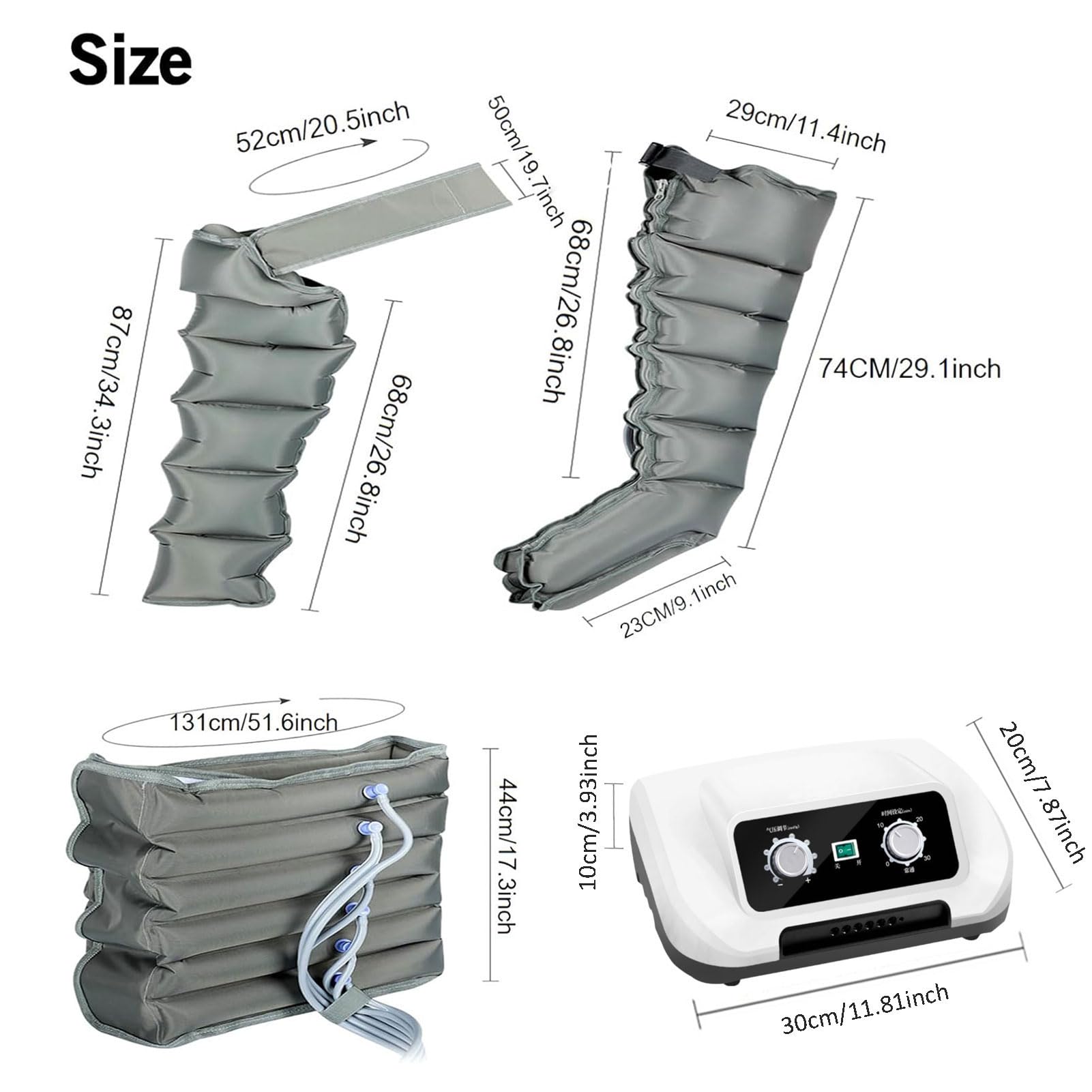 Pressoterapia Linfodrenaggio Total Body, 6-Camere Macchinario Pressoterapia Per Casa, Anticellulite Massaggio Linfodrenante, Elettrico Pressoterapia Massagg Per Braccio Vita Gambe