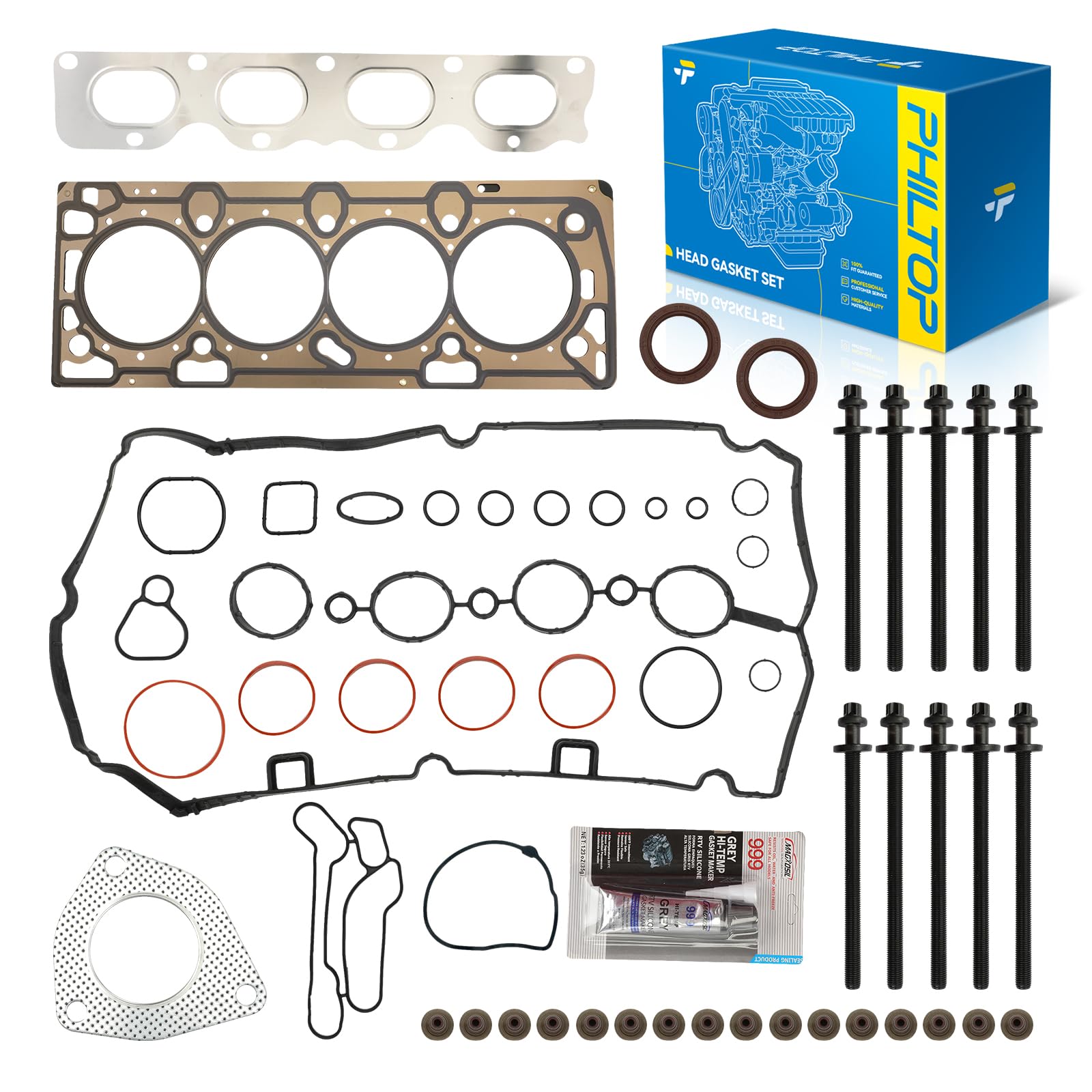 PHILTOP HS26516PT1 Head Gasket Set Fit for Chevy Cruze 2011-2015, Buick Encore 2013-2016, Trax 2015-2016, Sonic 2012-2016, for 1.TL Engine Cylinder Head Gasket Kit