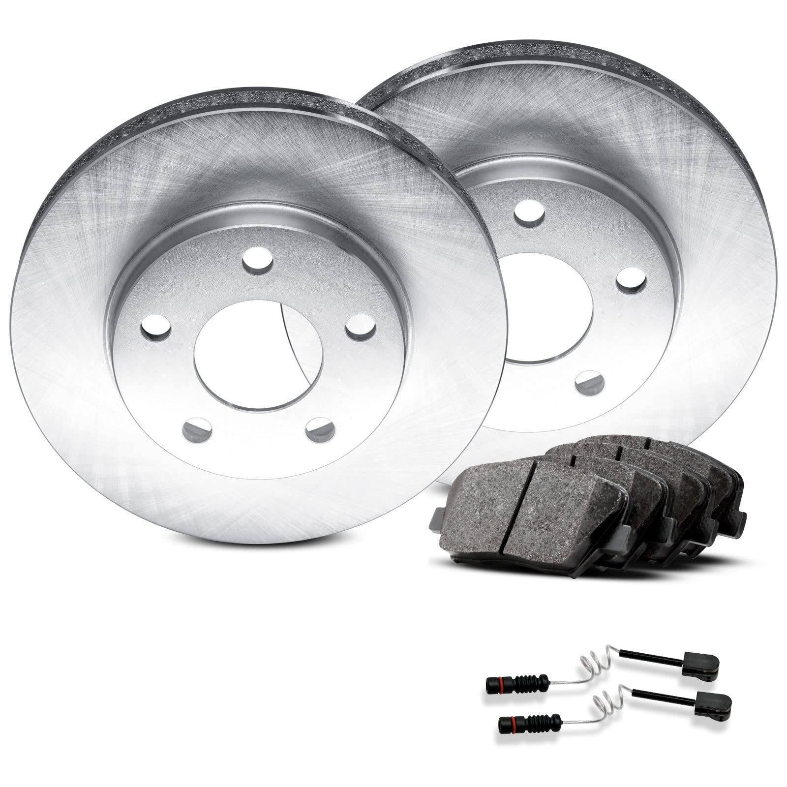 Photo 1 of R1 Concepts eLINE Series Front Brake Rotors with Ceramic Pads, Hardware Kit, and Sensor Wire For 1999-2006 BMW 323Ci, Z4, 323i, 320i