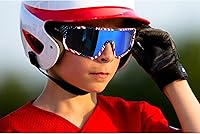 Vista 23 de MVPTGRS Gafas de sol de béisbol juveniles para niños y niñas de 8 a 14 años TR90 con marco para niños, gafas de sol deportivas para sóftbol