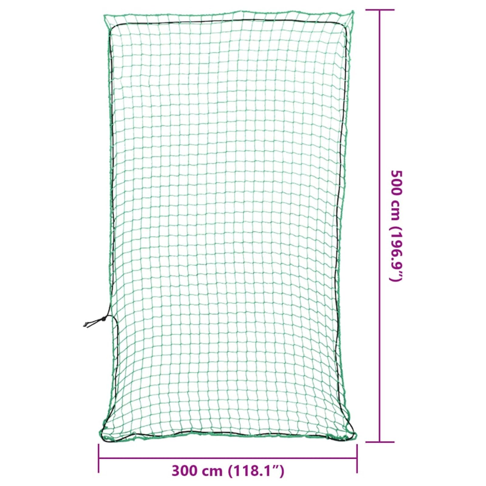 Anhängernetz für Ladungssicherung - UV-beständig, 5x3m, Grün, für Anhänger & LKW Model4012245