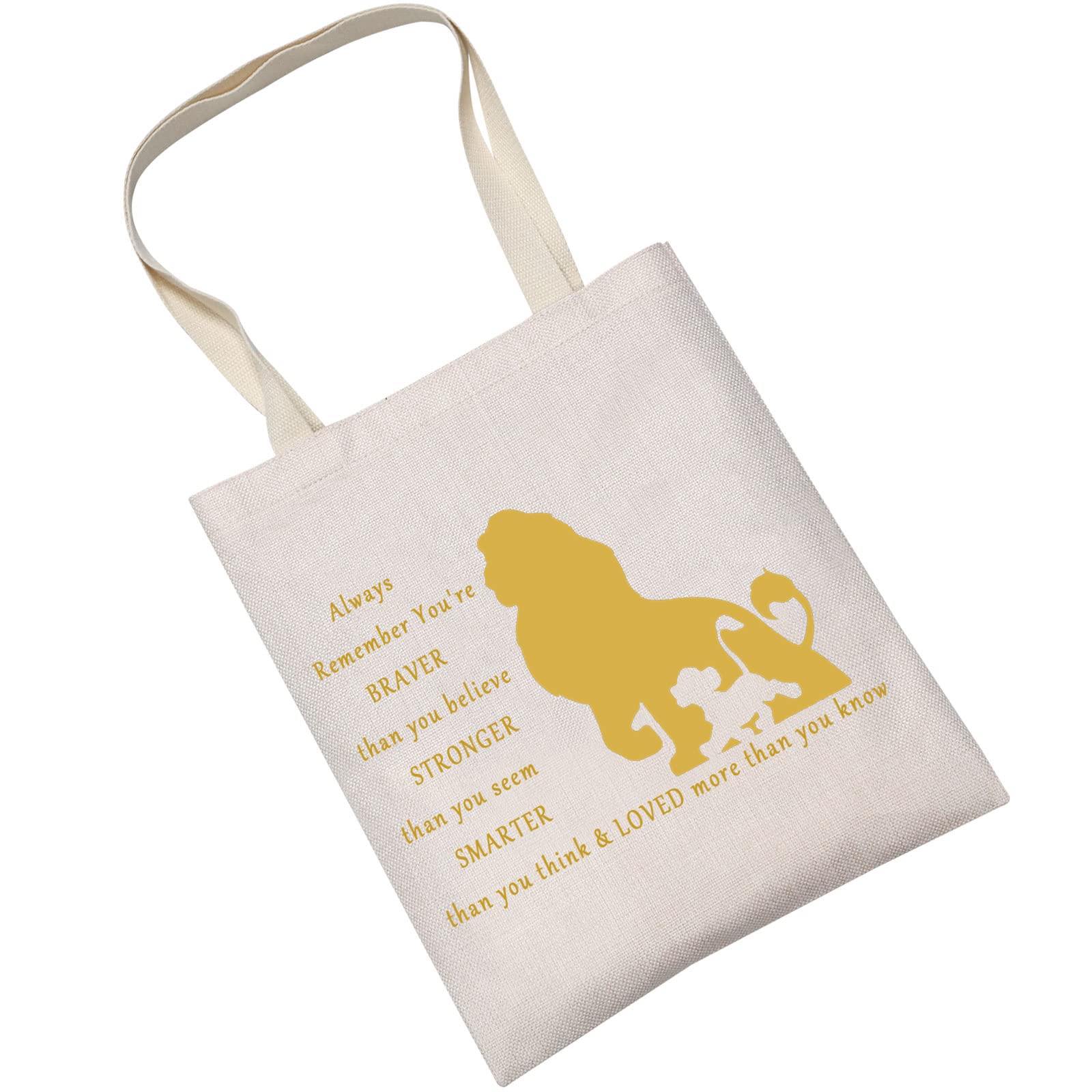 LEVLO The Lion Movie Cosmetic Make Up Bag Lion Fans Gift You Are Braver Stronger Smarter Than You Think Lion Zipper Pouch Bag For Women Girls, Lion Tote, Make Up Bag