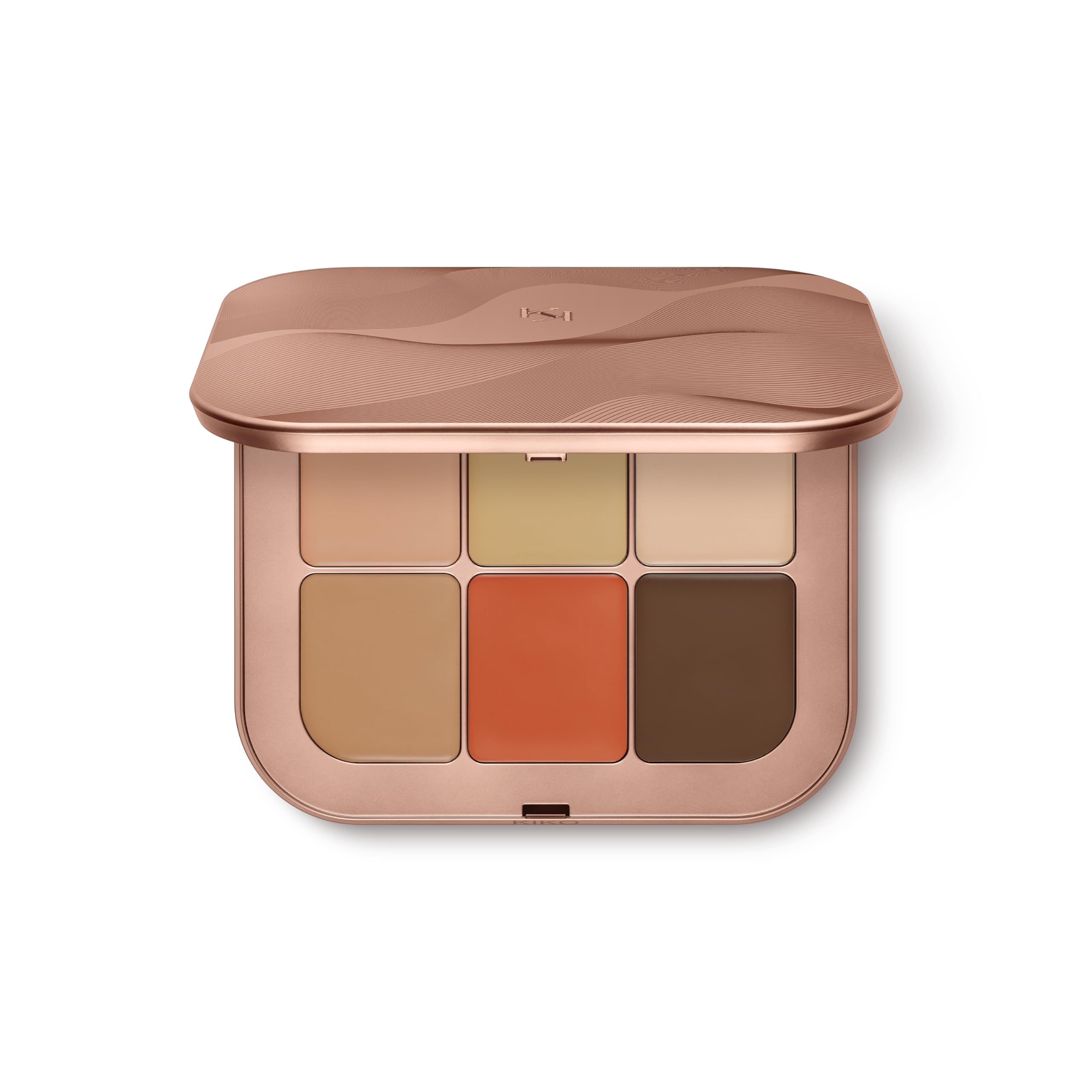 KIKO Milano Golden Oasis All Over Face Palette 02, Palette Pour Le Visage Avec Correcteur, Fond De Teint, Poudre Bronzante Et Blush