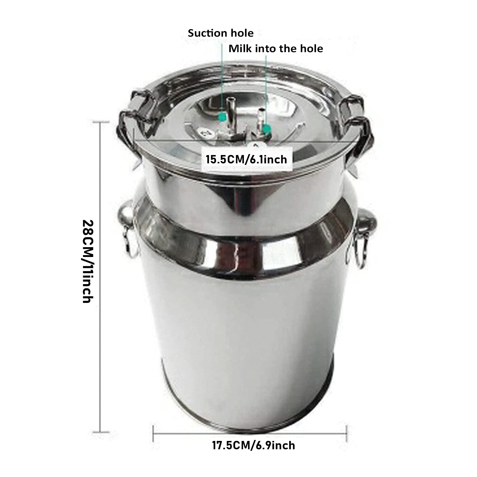 7L Machine à Traire Domicile, Électrique Portable Trayeuse Chevre | Machine à Traire Vache pour Usage Agricole et Domestique