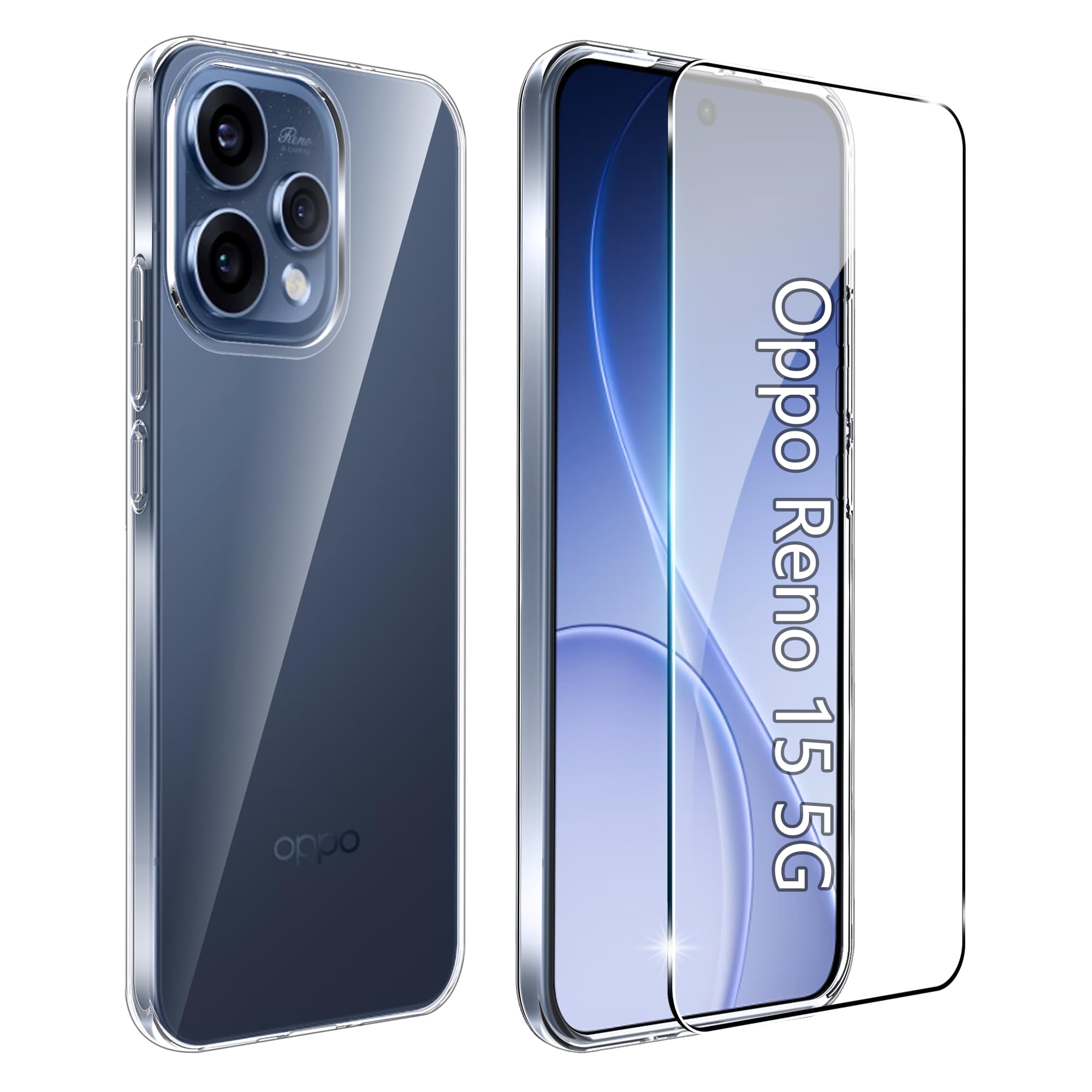Custodia Yohii Per Oppo Reno 15/Reno 15C 5G + 2 Vetri Temperati – Trasparente Antiurto Con Protezione Fotocamera - 3