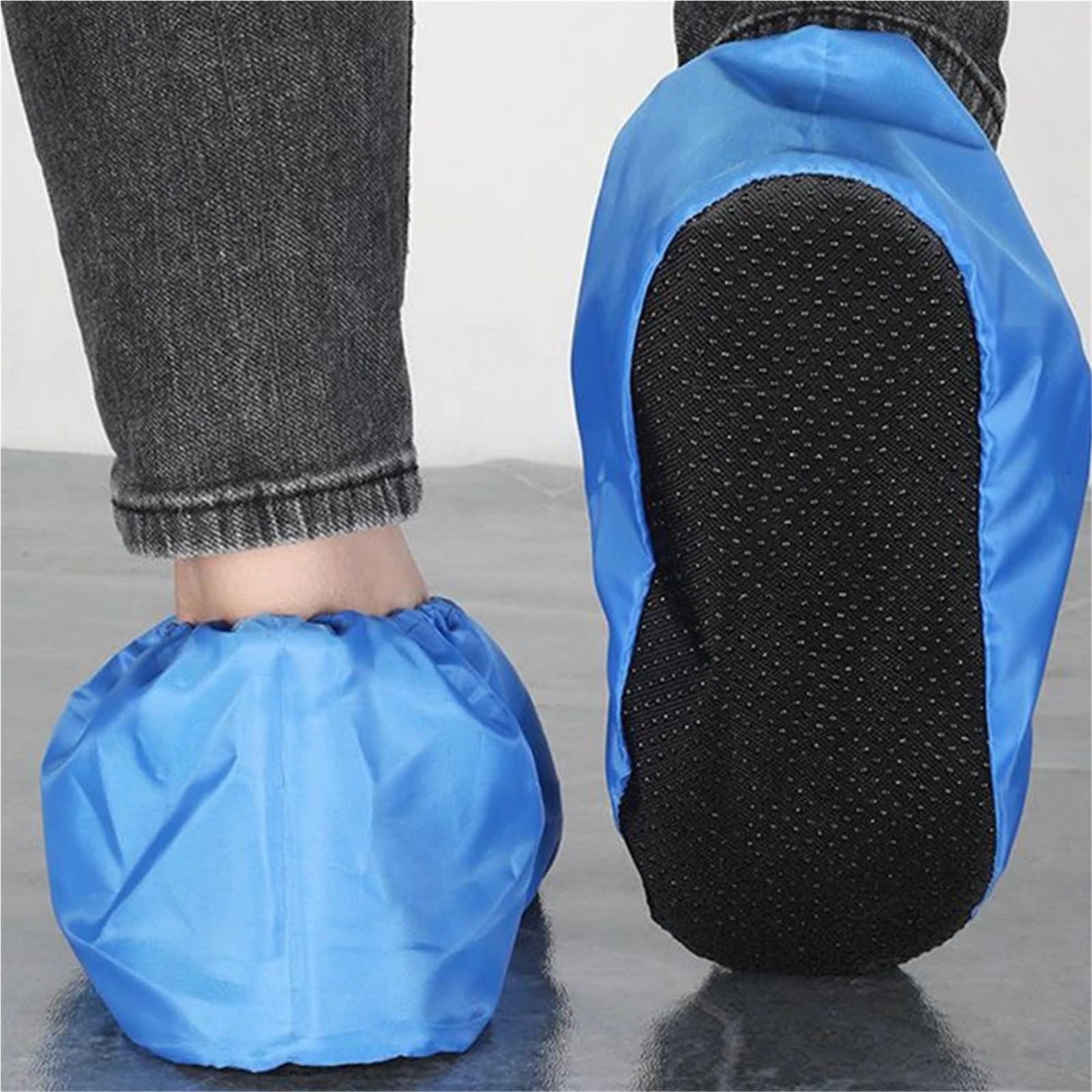Copriscarpe Copriscarpe Antiscivolo Impermeabili da 10 Paia Copriscarpe Lavabili riutilizzabili for Interni Protezioni for Scarpe Elastiche(Deep Red)