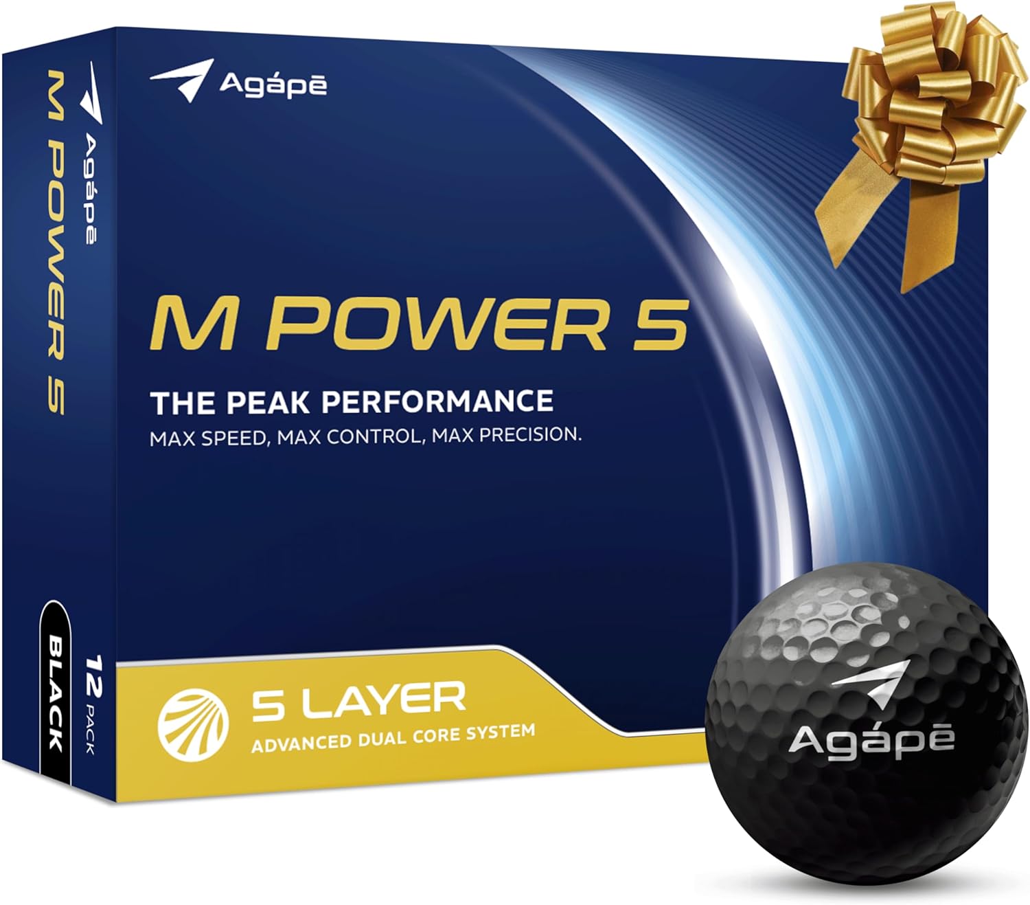 agape MP5S MP5 VS3 White and Black DuraPlus Urethane Golf Balls, 5-Piece and 3-Piece Dual Core